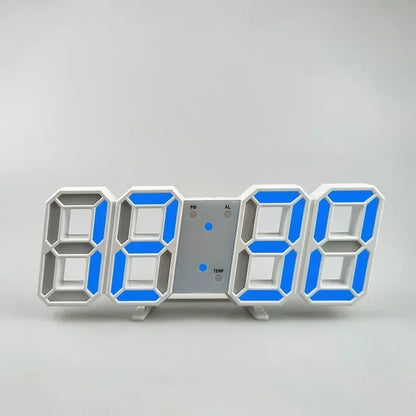 Reloj de Pared LED Digital 3D – Alarma + Fecha + Temperatura para Cocina, Hogar y Oficina