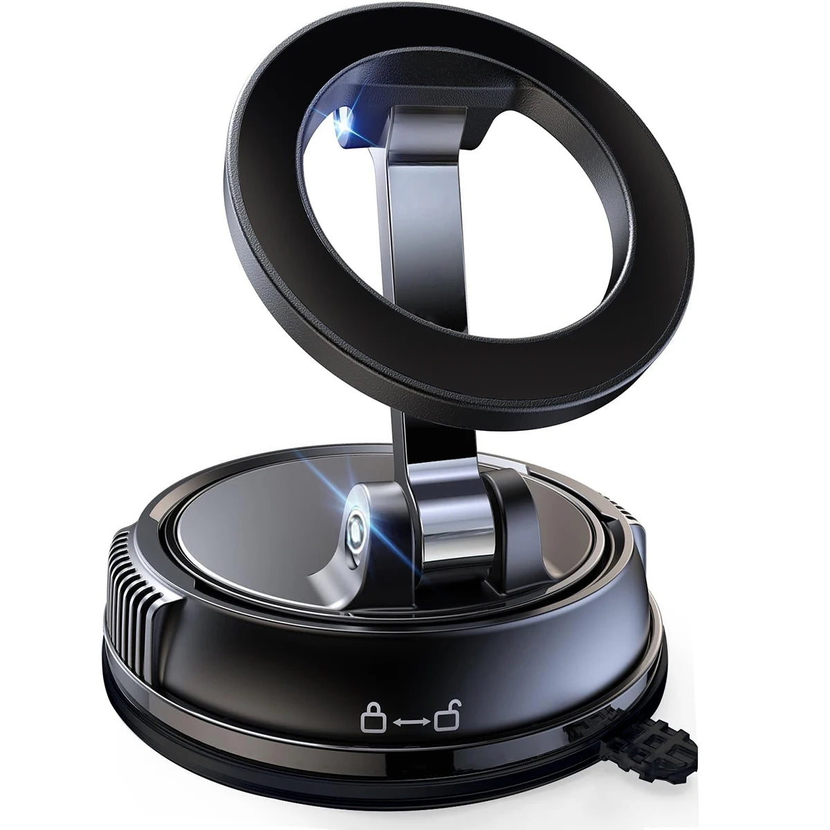 Soporte Magnético MagSafe para Auto – Ventosa Fuerte, 360° y Diseño Plegable