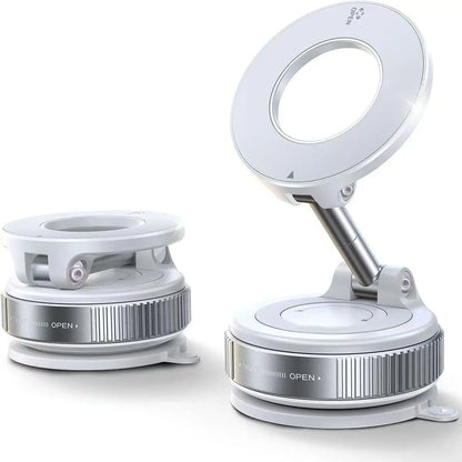 Soporte Magnético MagSafe para Auto – Ventosa Fuerte, 360° y Diseño Plegable