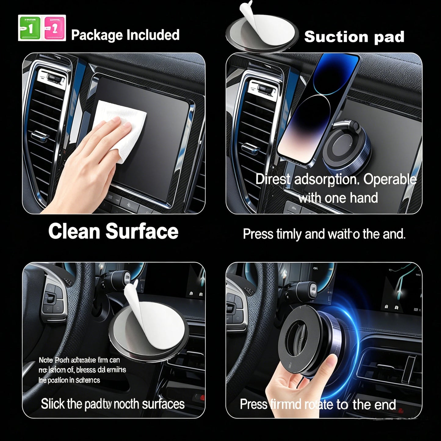 Soporte Magnético MagSafe para Auto – Ventosa Fuerte, 360° y Diseño Plegable