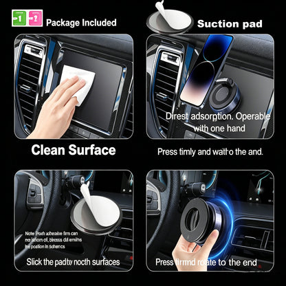 Soporte Magnético MagSafe para Auto – Ventosa Fuerte, 360° y Diseño Plegable