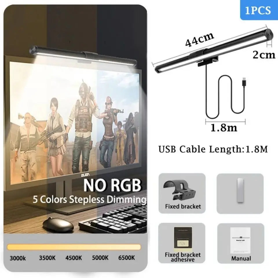Monitor Light Bar RGB con Ritmo Musical – Luz Colgante Regulable para Escritorio