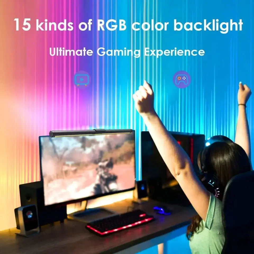 Monitor Light Bar RGB con Ritmo Musical – Luz Colgante Regulable para Escritorio