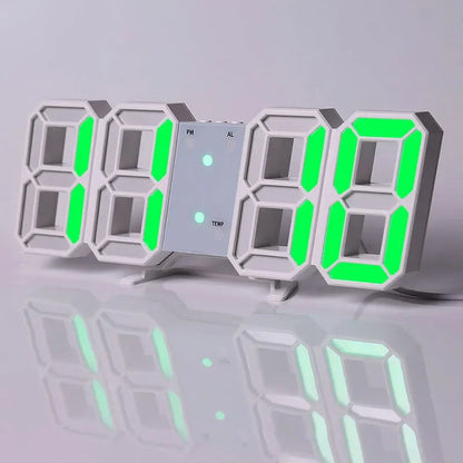 Reloj de Pared LED Digital 3D – Alarma + Fecha + Temperatura para Cocina, Hogar y Oficina