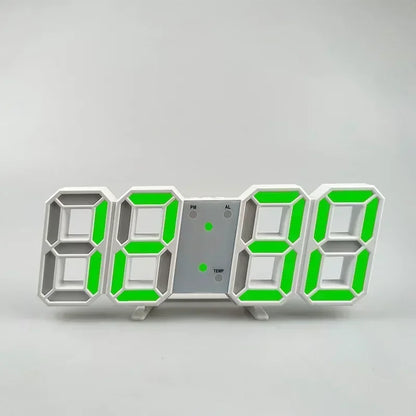 Reloj de Pared LED Digital 3D – Alarma + Fecha + Temperatura para Cocina, Hogar y Oficina