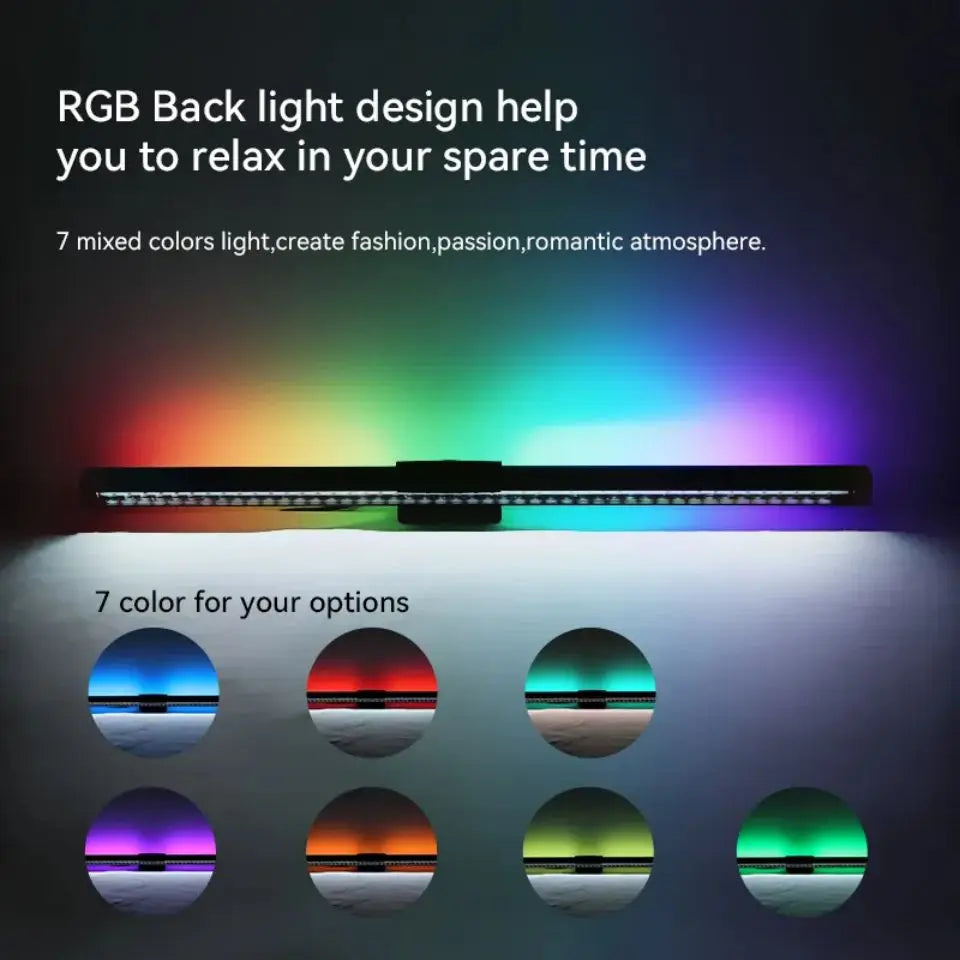 Monitor Light Bar RGB con Ritmo Musical – Luz Colgante Regulable para Escritorio