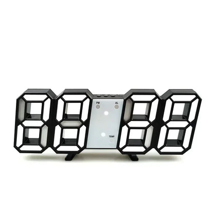 Reloj de Pared LED Digital 3D – Alarma + Fecha + Temperatura para Cocina, Hogar y Oficina