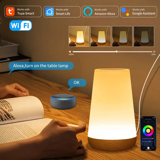 Lámpara Smart WiFi Tuya RGB – Dimmable, Control por App y Voz Compatible Alexa y Google Home