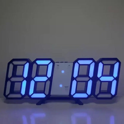 Reloj de Pared LED Digital 3D – Alarma + Fecha + Temperatura para Cocina, Hogar y Oficina