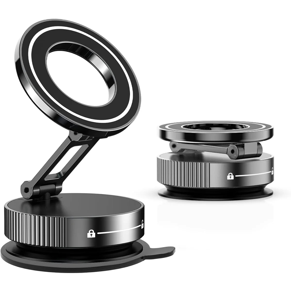 Soporte Magnético MagSafe para Auto – Ventosa Fuerte, 360° y Diseño Plegable