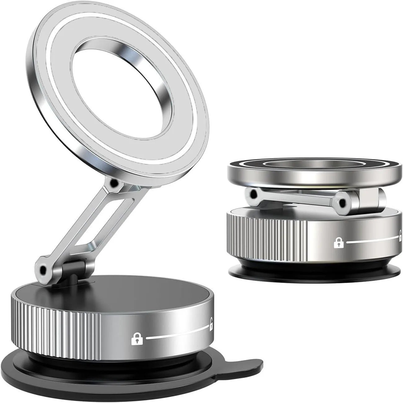 Soporte Magnético MagSafe para Auto – Ventosa Fuerte, 360° y Diseño Plegable