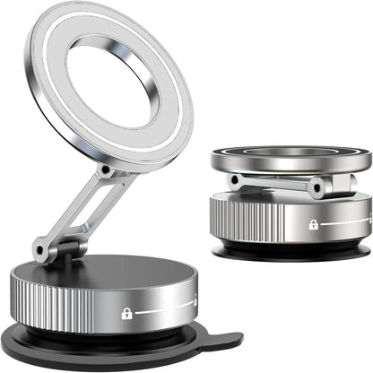 Soporte Magnético MagSafe para Auto – Ventosa Fuerte, 360° y Diseño Plegable
