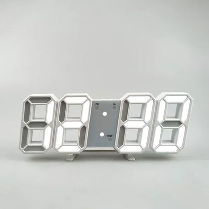 Reloj de Pared LED Digital 3D – Alarma + Fecha + Temperatura para Cocina, Hogar y Oficina