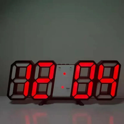 Reloj de Pared LED Digital 3D – Alarma + Fecha + Temperatura para Cocina, Hogar y Oficina