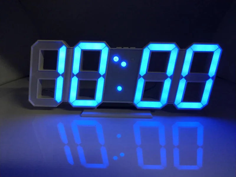 Reloj de Pared LED Digital 3D – Alarma + Fecha + Temperatura para Cocina, Hogar y Oficina