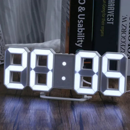 Reloj de Pared LED Digital 3D – Alarma + Fecha + Temperatura para Cocina, Hogar y Oficina