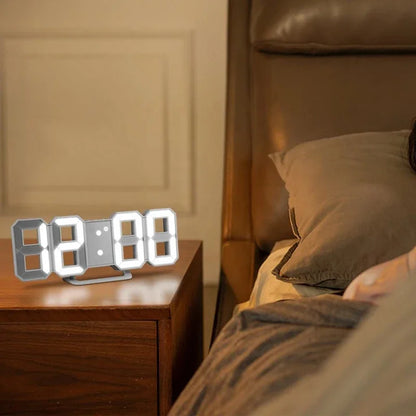 Reloj de Pared LED Digital 3D – Alarma + Fecha + Temperatura para Cocina, Hogar y Oficina